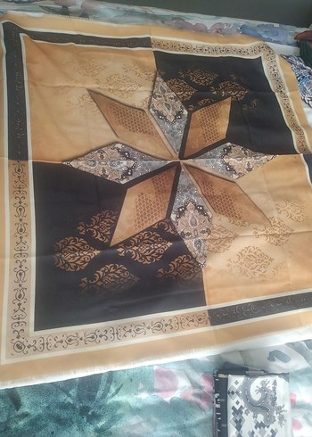 Kahverengi Bohem Tarzı eşarp - Görsel 2