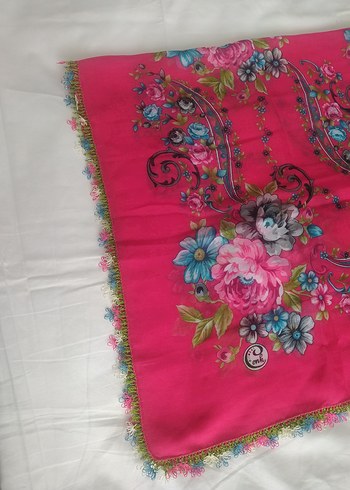 Dantel Detaylı Renkli Pembe Bohem Kadın iğne oyası yazma - Görsel 3