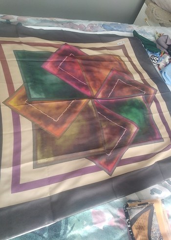 Bohem Çok Renkli Kadın eşarp - Görsel 2