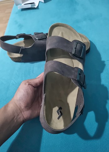 45 Beden kahverengi Renk JUMP Sandalet Erkek