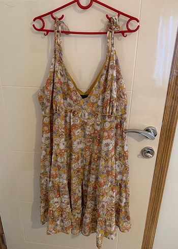Forever 21 Bohem Çok Renkli Midi Elbise