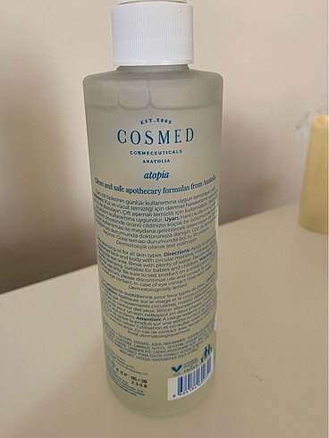 Beden Cosmed yüz temizleme yağı