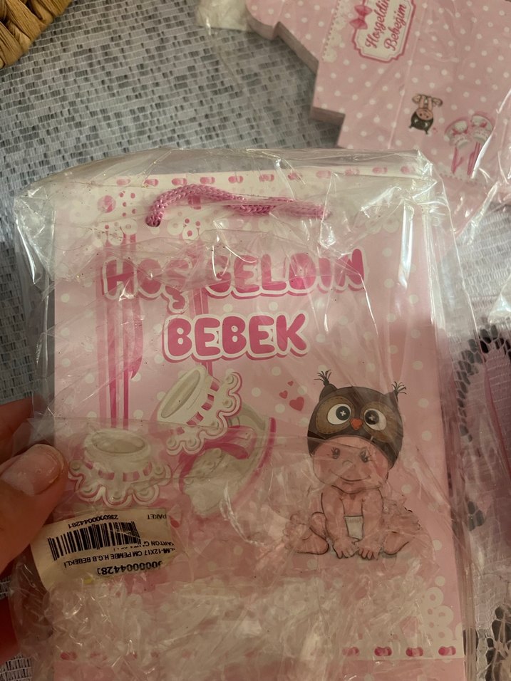 Baskılı Pembe Bebek lokumluk - Görsel 4