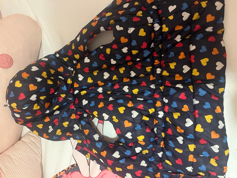 Kız Çocuk Renkli Kapüşonlu Fermuarlı yelek - Görsel 4