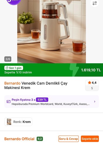 Beyaz ve Gri Çay Makinesi - Görsel 4