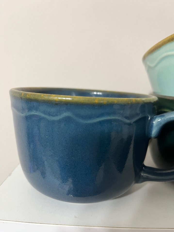 Koyu Yeşil Seramik Kupa - Görsel 3