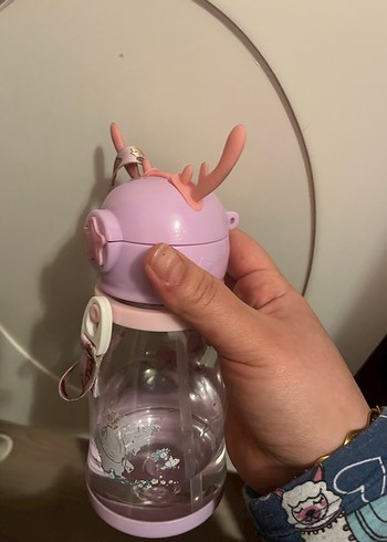 Renkli Panda Desenli Çocuk Matara - Görsel 3