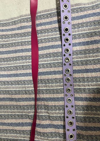 Pastel Mor Kuşgözü Detaylı Kadın Kemer - Görsel 3