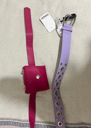 Pastel Mor Kuşgözü Detaylı Kadın Kemer - Görsel 2