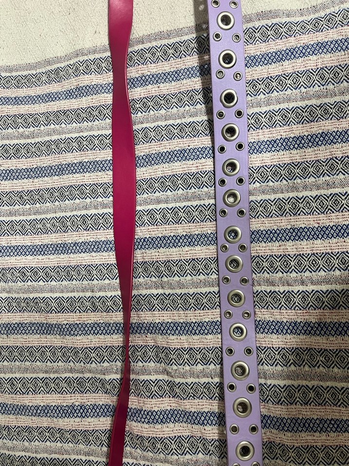 Pastel Mor Kuşgözü Detaylı Kadın Kemer - Görsel 3