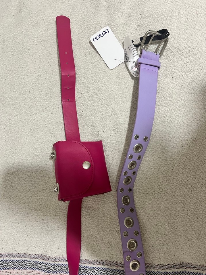 Pastel Mor Kuşgözü Detaylı Kadın Kemer - Görsel 2