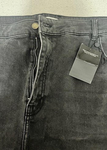 Kadın Gri Midi Kot Etek - Görsel 2