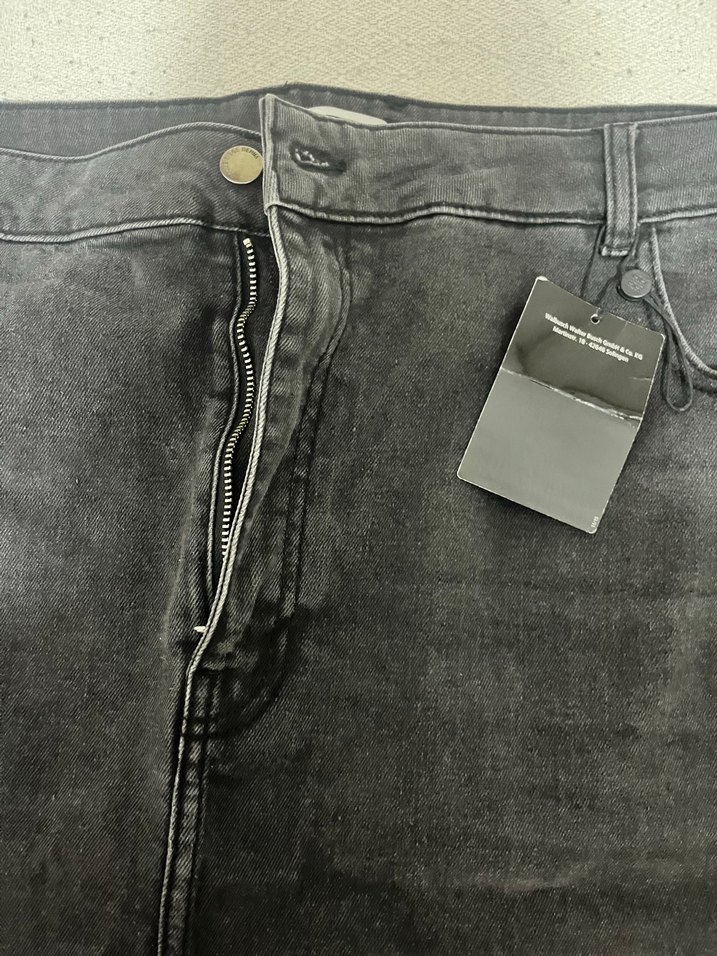 Kadın Gri Midi Kot Etek - Görsel 2