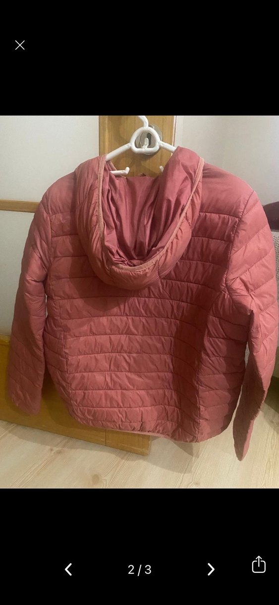 Bordo Kadın Fermuarlı Günlük Ceket - Görsel 2