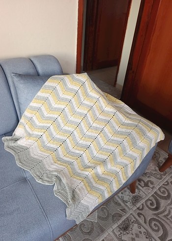 Gri Örgü Çocuk Battaniyesi - Görsel 4