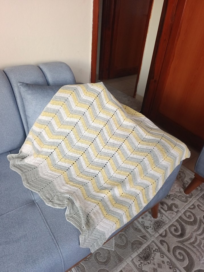 Gri Örgü Çocuk Battaniyesi - Görsel 4