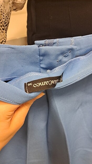 36 Beden mavi Renk Zara model pensli kumaş pantolon 