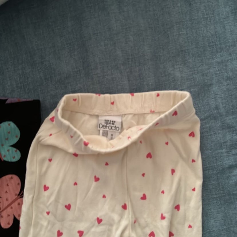 Kız Çocuk Pamuklu Elastik Bel Tayt Seti - Görsel 3