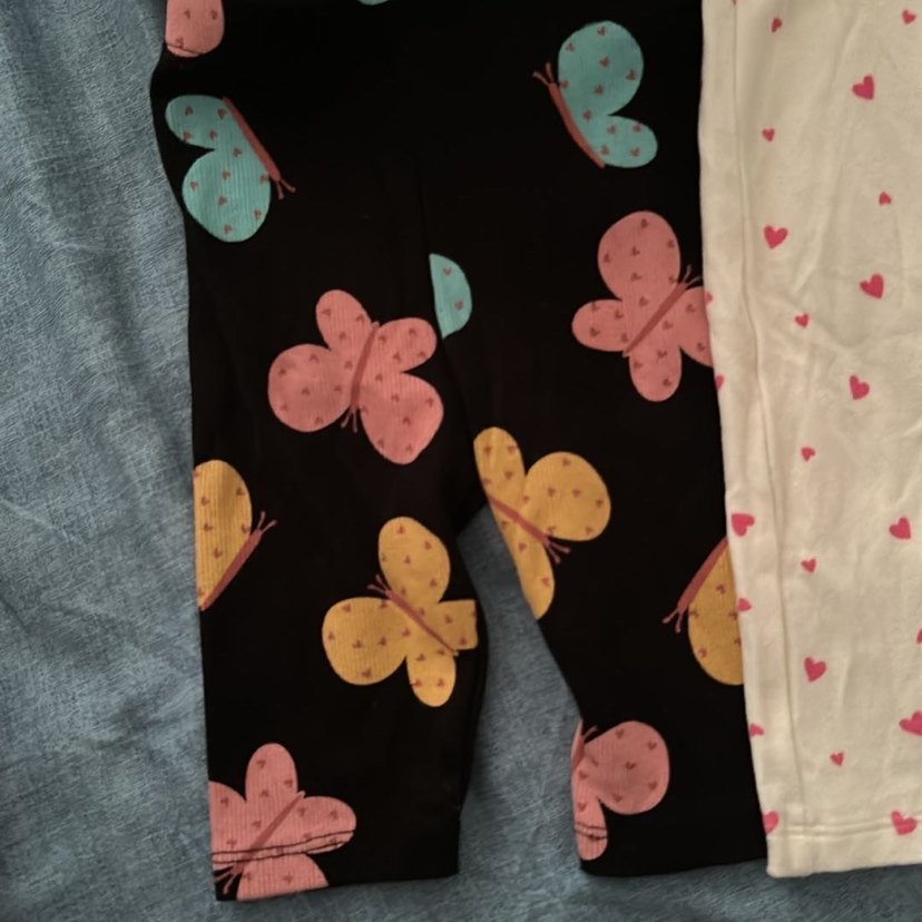 Kız Çocuk Pamuklu Elastik Bel Tayt Seti - Görsel 5