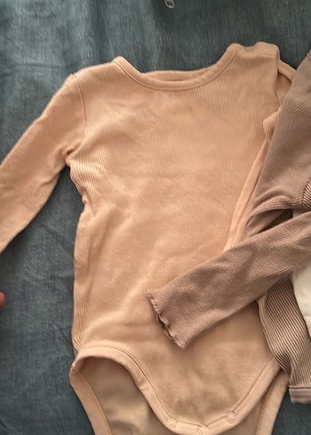 Beyaz Baskılı Uzun Kollu Bebek Body - Görsel 2