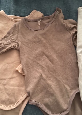 Beyaz Baskılı Uzun Kollu Bebek Body - Görsel 3