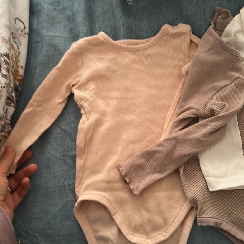 Beyaz Baskılı Uzun Kollu Bebek Body - Görsel 2