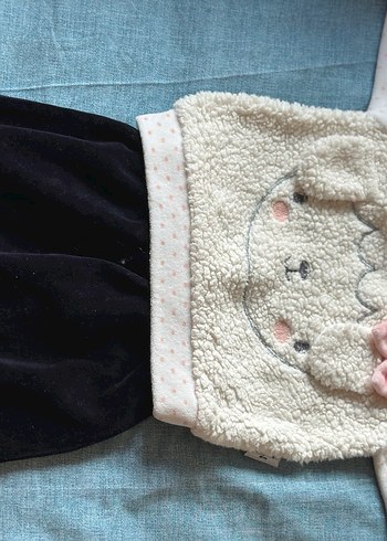 Nakışlı Kürklü Beyaz Kıyafet takımı - Görsel 2