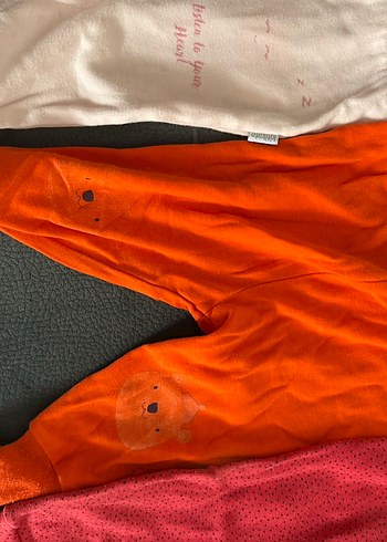 Kız Çocuk Kırmızı Tayt Velcro Detaylı - Görsel 3