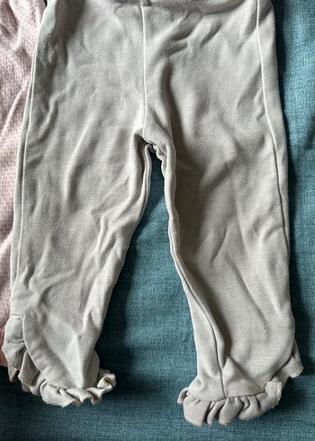 Kız Çocuk Örme Rahat Kesim Mor Tayt fırfırlı alt - Görsel 4