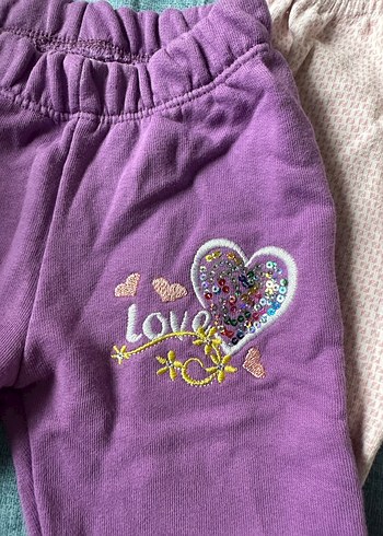 Kız Çocuk Örme Rahat Kesim Mor Tayt fırfırlı alt - Görsel 2