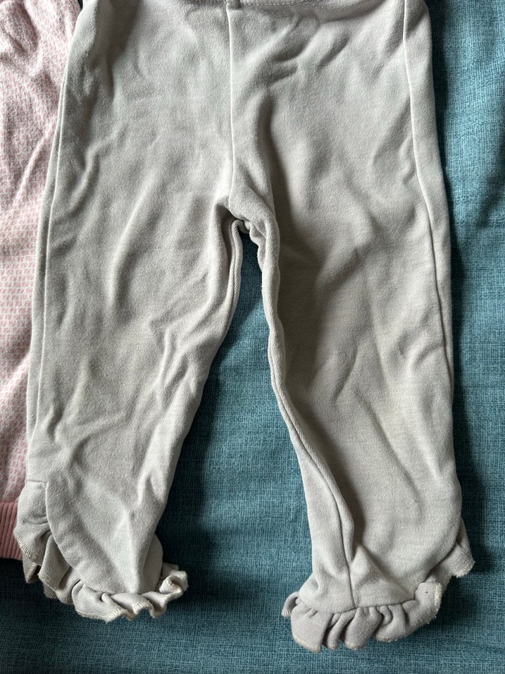 Kız Çocuk Örme Rahat Kesim Mor Tayt fırfırlı alt - Görsel 4