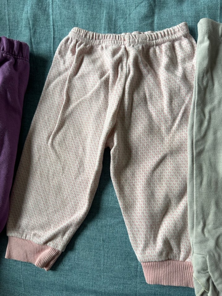 Kız Çocuk Örme Rahat Kesim Mor Tayt fırfırlı alt - Görsel 3