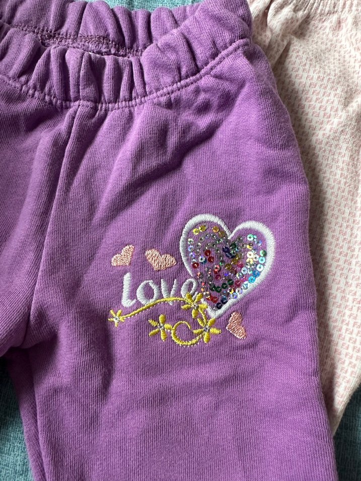 Kız Çocuk Örme Rahat Kesim Mor Tayt fırfırlı alt - Görsel 2