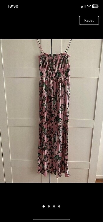 Zara saten elbise