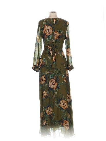 l Beden Vintage Love Uzun Elbise %70 İndirimli.
