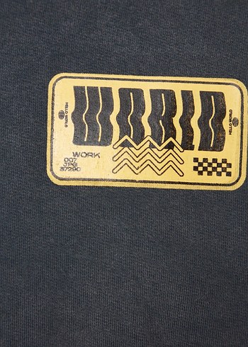 antrasit erkek Sweatshirt Uzun Kollu Bisiklet Yaka - Görsel 2