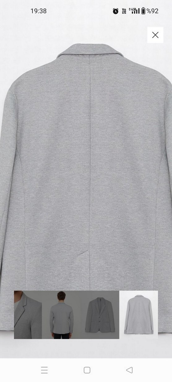 Gri Erkek Düğmeli Ceket - Görsel 4