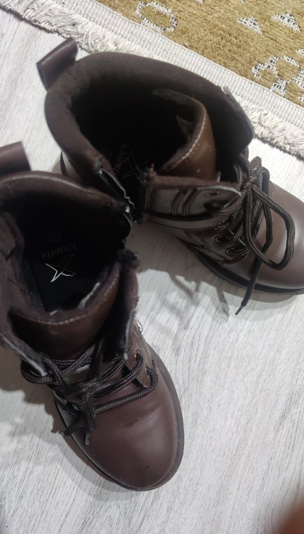 Kahverengi Deri Tokalı Erkek Çocuk Biker Bot - Görsel 4