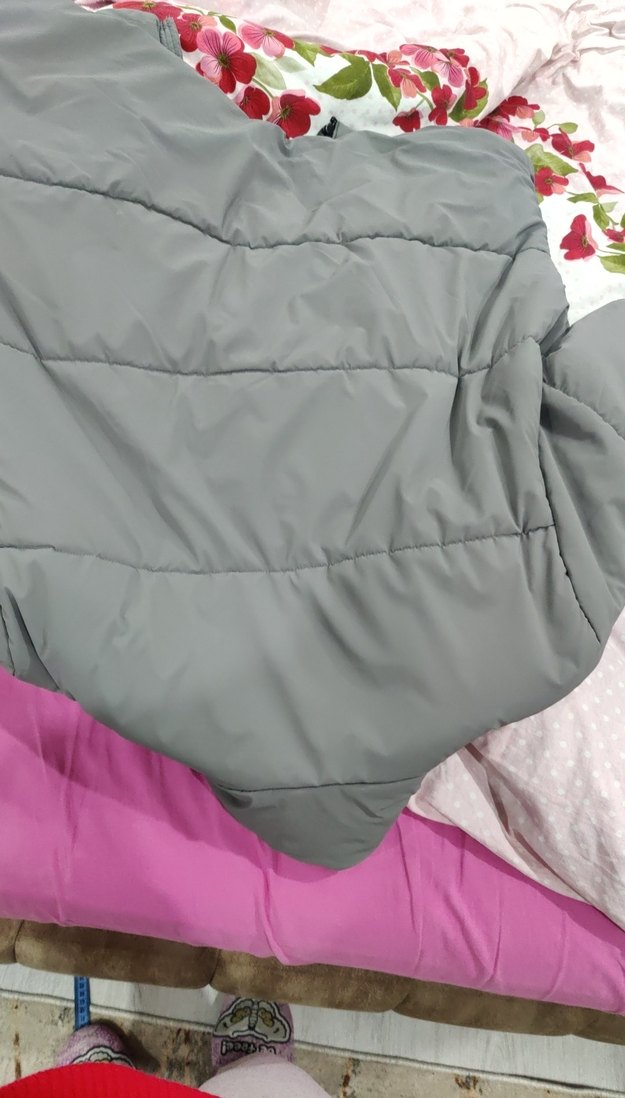 Gri Fermuarlı erkek Kışlık Mont - Görsel 3