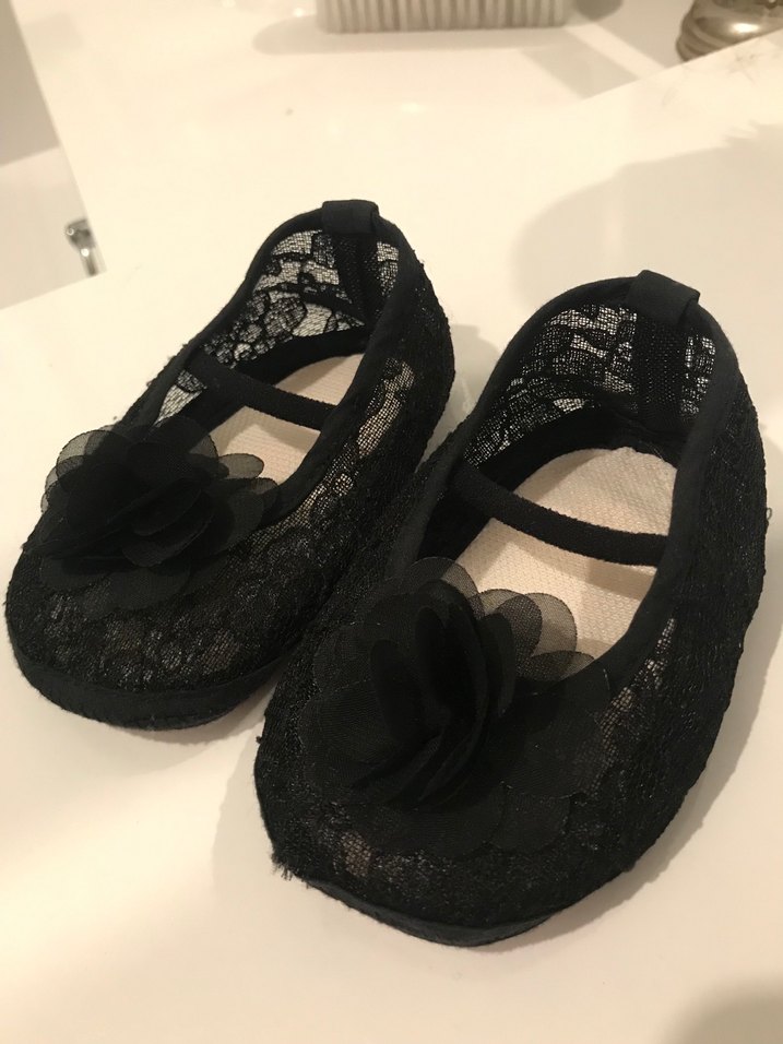 Kız Çocuk Siyah Dantel Babet Ayakkabı - Görsel 2