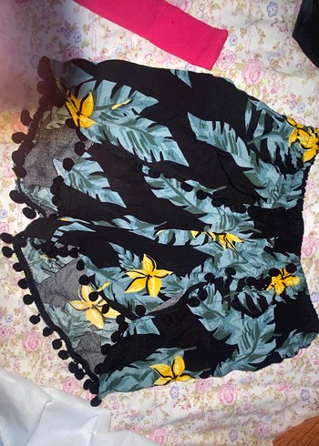 Siyah Püsküllü Şort Üst Takım - Görsel 2