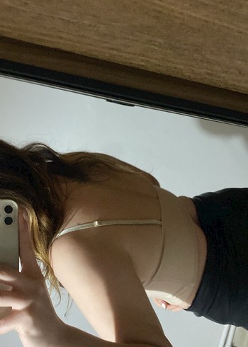 Bej Transparan Midi Straplez Büstiyer - Görsel 2