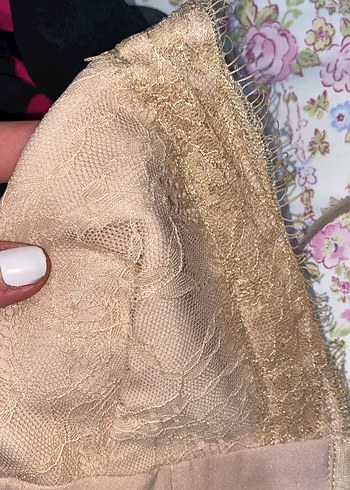 Bej Transparan Midi Straplez Büstiyer - Görsel 3