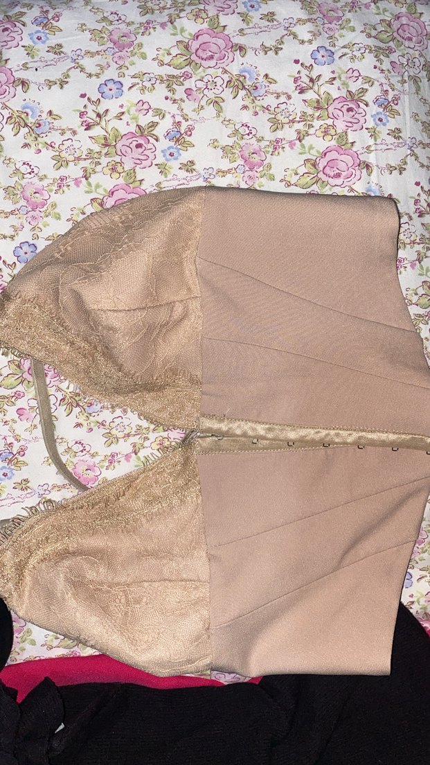 Bej Transparan Midi Straplez Büstiyer - Görsel 4