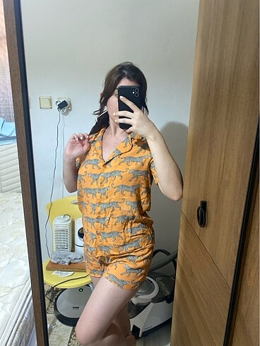 34 Beden Milla desenli pijama takımı