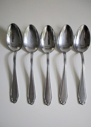 Metal 5 Parça Tatlı Kaşığı Seti