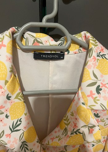 Sarı Desenli Mini Kadın Elbise - Görsel 4