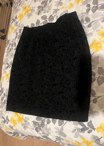 Dantel Detaylı Siyah Mini Etek - Görsel 2