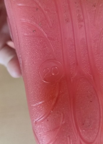20 Beden Şeffaf Pembe Kız Çocuk Terlik