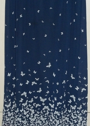 Batik Uzun Çiçek Desenli Elbise